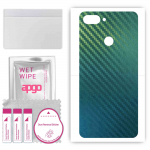 apgo Protective Skin Sticker for the back compatible with Asus Zenfone Max Plus (M1) ZB570TL, Wrap Film, Foil, Vinyl - Pattern Carbon Chameleon CAKA1