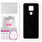 apgo Protective Skin Sticker for the back compatible with Motorola Moto G Play, Wrap Film, Foil, Vinyl - Pattern Matte Black