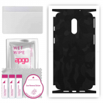 apgo Protective Skin Sticker for the back+sides compatible with OnePlus 7, Full Wrap Film, Foil, Vinyl - Pattern Black Camo