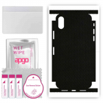 apgo Protective Skin Sticker for the back+sides compatible with Apple iPhone XS, Full Wrap Film, Foil, Vinyl - Pattern Matrix