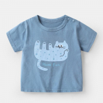 Beebiriided Puhast puuvillast L&uuml;hikeste varrukatega T-s&auml;rk T&uuml;drukutele Poistele Suveriided Lasteriided Poolvarrukatega Topid Beebi suvi 73CM