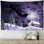 Armsad loomad p&otilde;dratr&uuml;kis gobel&auml;&auml;n j&otilde;ulude lumestseen Illustratsioon seinale riputatud hipi n&otilde;iduse kodukaunistus 95x70cm