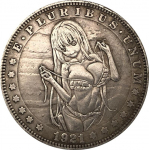 1921 USA AMEERIKA &Uuml;HENDRIIGID Beauty Hobo nikli m&auml;lestusesemed kogutavad suveniirid h&otilde;bem&uuml;ndid