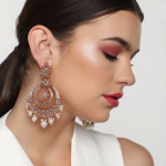 Estele naiste roosad kullatud k&otilde;rvar&otilde;ngad CZ MAHARANI CHANDBALIS