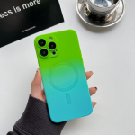 Luksuslik juhtmevaba laadimise gradiendmustriga telefoni&uuml;mbris iPhone'i 15 11 12 13 14 Pro Max Plus jaoks, pehme magnetiline silikoonkate iPhone 15 Pro Max