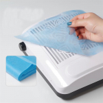 100 tk k&uuml;&uuml;nte vaakumfiltri komplekt Nail Art tolmu koguja filterpaber tolmukindel Vahetage k&uuml;&uuml;nte kunsti tolmuimeja filterpaber