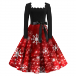 Naiste mood ruudukujulised vabaaja &otilde;hukesed j&otilde;ulutr&uuml;kiga pikkade varrukatega kleidid M vereoranž