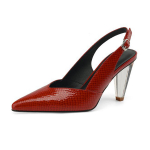 Krazing Pot T&auml;isteranahast Terava Ninaga Kristallnaastudega Kontsad Elegantne S&uuml;gisene Slingback K&uuml;ps Suvine Punane Ilu Naiste Madalad Kingad 34 punane
