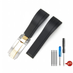 Kella rihm 20mm Looduslik Pehme Silikoonkummist Kella Rihm Rolexile Daytona Submariner GMT OYSTERFLEX K&auml;ev&otilde;ru Kokkupandav Pandlaga 20mm