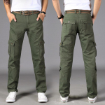 Puuvillased Multi Pockets Meeste sirge s&auml;&auml;rega p&uuml;ksid vabad vabaaja p&uuml;ksid Meeste t&ouml;&ouml;p&uuml;ksid matkamiseks al Pants 36 armee roheline v&auml;rv