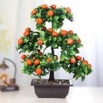 Kunstlik bonsai simulatsioon roheliste taimede plastist puuviljade lillede elutoa t&ouml;&ouml;laua simulatsioon Large orange