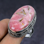 Rhodochrosite Gemstone 925 Sterling Silver gift Jewelry Ring Size 9.5 z5d18