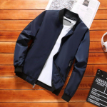 Kevadine ja s&uuml;gisene meeste jope mantel Lihtne soliidne pesapallikaelus, t&otilde;mblukk, tuulepluus, jalgrattamantel XXXXXL tumesinine v&auml;rv