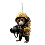 J&otilde;ulupuu kaunistused 2D multikas kassi koera ahvi ripats kahepoolse tr&uuml;kiga akr&uuml;&uuml;lkaunistus puu auto seljakoti jaoks Monkey