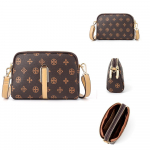 Baellerry naiste Euroopa ja Ameerika stiilis monogrammkott, topeltt&otilde;mblukuga Crossbody kott, mood v&auml;ike &otilde;lakott pruun