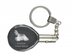 American Cocker Spaniel, Merry Cocker - pendant with a photo of a dog, crystal key ring in a gift box, a unique gift by Art-Dog