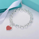 Klassikaline 925 Sterling H&otilde;bedast S&uuml;damekujuline Emailitud Paks Kett K&auml;ev&otilde;ru Naistele Mood Br&auml;nd Armastuse Ripats Peo Luksuslik Ehted 18cm