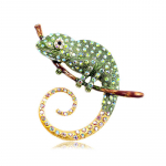 Creative Lizard Chameleon Rhinestone prossid naistele Meeste riided &Uuml;likond Loom Pross Ehted Aksessuaarid Kaunistused Kingitused