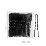 50/100 tk Laineline U-kujuline klamber Marmorpeaga n&ouml;&ouml;pn&otilde;el Peakate Metallist juuksetarvikud Salongiklambriplaat Juukset&ouml;&ouml;riistad U-kujuline fikseeritud terasklambriga juuksen&otilde;el 5cm