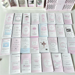 5,5 x 9 cm Korea roosa t&auml;he vibu mustriga pitseerimiskleebis T&auml;name kleebiskleebist v&auml;ikeettev&otilde;tete ehete kingituste pakendikleebisele