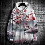 S&uuml;giskapuutsid Meestele 3D Landscape Tindiga Print Street Designer Pikkade varrukatega Suurem&otilde;&otilde;tmeline Pullover S&uuml;gismoodne Meester&otilde;ivad S