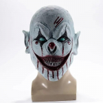 &Otilde;udusklouni mask hirmutav kurja tapja Halloweeni cosplay mask jube deemoni maskeraadi peokost&uuml;&uuml;mi aksessuaar t&auml;ispea lateksist tugi valge