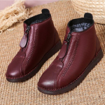 Talvised naiste poolsaapad Mood soojad emasaapad lameda p&otilde;hjaga mugavad libisemiskindlad ees t&otilde;mblukuga naiste jalatsid 41 punane