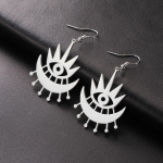 Roostevabast terasest kurja silmaga k&otilde;rvar&otilde;ngad naistele, t&uuml;drukutele, rippuvad teismelised, v&otilde;luv kingitus, pidu, lihtne punk, lahe halloween 18K