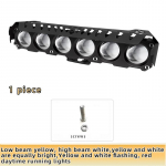 1/2 tk 6 objektiiviga mootorratta LED-prožektorit, 35 W, kollane ja valge, kahev&auml;rviline, kaug-/l&auml;hitulega udutuli koos 5 valgusrežiimiga lisatulega 1pcs