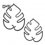 Taimetugi Monstera lehekujuline taimetugi vertikaalseks kasvuks Lihtsalt paigaldatav varrehoidja sise- ja v&auml;listingimustes potitaimedele 1 Set must