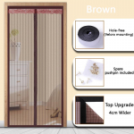 Suvine teemantl&otilde;ng s&auml;&auml;sevastane majapidamisukse kardin Kassi kriimustusvastane magnetimemisvaba perforatsioonita summutavad uksekardinad 70cm*200cm pruun