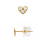 LEA &; ARTHUR - Laste k&otilde;rvar&otilde;ngad "HEART" Mustrid 375 Tuhanded kollane kuld - Laste ehted