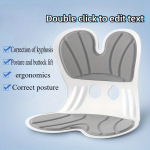 Ergonomic back and waist support for good posture correction and back pain relief, perfect for office, floor seating and working from home 1