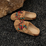 Mood S&uuml;gis Uus Baotou sussid Naiste Mood &Uuml;mar nina S&uuml;gav tut Non-slip Kulumiskindel Mugav Lamedad kingad 35 khaki