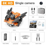 Uus professionaalne droon 8K HD topeltkaamera 5G optilise voolu lokaliseerimisega aerofotograafia 360&deg; takistuste v&auml;ltimise helikopteri droonid Single camera 1 battery oranž