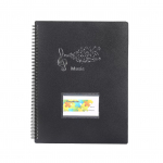 Muusikakaust 20 plastikust varrukatega lehed Koorimuusika kaustad lavaesinemiseks klaverim&auml;nguks must