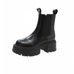 Mood Inglise stiilis paksu tallaga naiste 2024 s&uuml;gis/talv uued paksu kontsaga korstnasaapad Chelsea saapad l&uuml;hikesed saapad 37 must