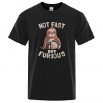 Not Fast Not Furious Kawaii Sloth Print Clothing Meeste T&auml;navasuured T-s&auml;rgid Hingav puuvillane T&auml;navar&otilde;ivad Loominguline T-s&auml;rk S must