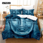 Buddha Kuju Voodipesu Komplekt Buddha Tekikoti Komplekt Mugavuskatte Komplekt Budism &Otilde;nnistagu Sind S&otilde;pradele Kingitus Magamistoa Kaunistus Naistele Meestele 150x200cm 3pcs