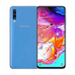 Renoveeritud Samsung Galaxy A70 A705F Kahe SIM-kaardiga Android 32MP 128GB 6GB RAM Mobiiltelefon &Uuml;he SIM-kaardi/Kahe SIM-kaardi toega No charger sinine