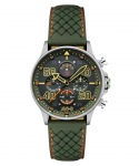 AVI-8 Hawker Typhoon Coningham Chronograph Harding nahkrihm roheline sihverplaat kvarts AV-4093-0D meeste k&auml;ekell roheline