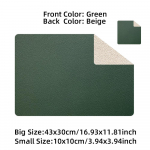 Placemat Nahk Kodu Kahepoolne ristk&uuml;likukujuline isoleeritud lauamatt Restoran Hotel Western Food Mat Veekindel Plcae Mat 43x30 cm roheline