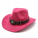 Seemisnahast Western Cowboy M&uuml;ts Meeste S&uuml;gis- ja Talvine vabaaja Mitmek&uuml;lgne Retro M&uuml;ts Naiste Lava Jazz M&uuml;ts M（56-59cm）