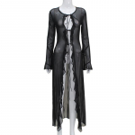 Euroopa ja Ameerika naiste suvine &scaron;ifoonist p&auml;ikesekaitsekreem Cardigan Beach Seksikas kleit Moodne naiste vabaaja pikk kleit L must