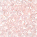 45 perles &agrave; facettes rondes &Oslash; 4 mm - rose clair
