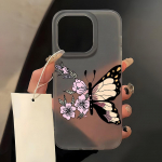 Mobiiltelefoni&uuml;mbrised iPhone 11 13 15 Pro Max 12 14 Pro Max &uuml;mbrisele iPhone 16 15 Plus 13 Pro 12 j&auml;&auml;tunud tekstuuriga maalitud koomiksililled iPhone 11 valge
