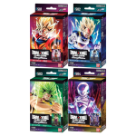 Bandai Dragon Ball Super Kaardim&auml;ng Fusion World Stardipakk Komplekt 4 tk Son Goku Vegeta Broly Frieza (1 iga) [FS01] [FS02] [FS03] [FS04]