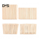 500 tk Vahatamispulgad Erinevad suurused Vaha aplikaatori pulgad Puidust vahapulgad Vahamisvahendid keha jalgadele n&auml;ole Kodu Ilusalong pruun