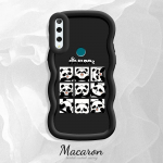 Maalitud mustriga Suure Laine &Auml;&auml;r Pehmest Silikoonist Materjalist Makroon Telefoni&uuml;mbris P&otilde;rutuskindel Kaitsev Kummist Kest iPhone'ile Huawei Honorile Infinixile Tecnole Tecno Spark Go 1 must