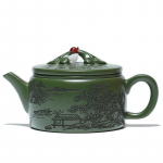 240ml Yixing Lilla Savi Teekann K&auml;sitsi Valmistatud Teekann Ilu Teeinfuser Teekann Hiina Autentne Toormaak Roheline Muda Zisha Teekomplekt Kingitus